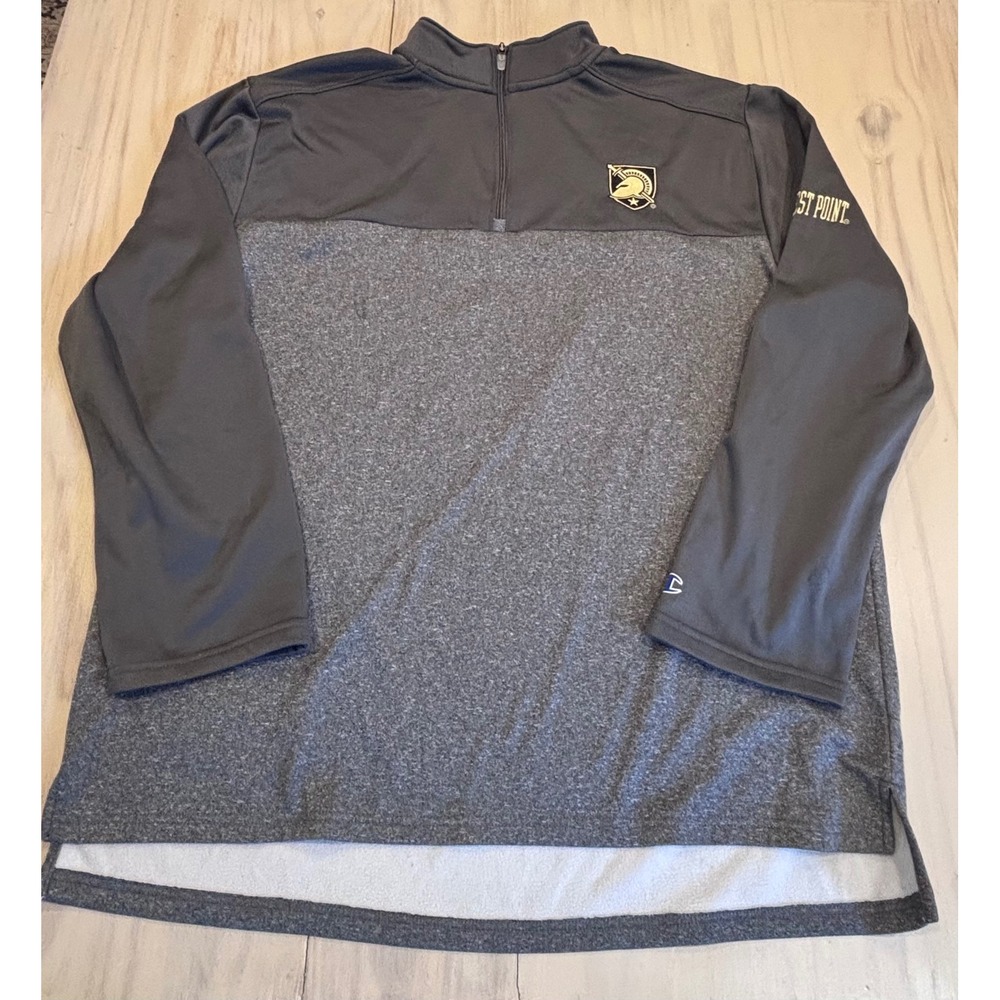 Champion Army West Point Black Knights Mens XL Gray Quarter Zip Pullover RN15763